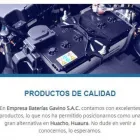 La imagen 1 de la Empresa BATERÍAS GAVINO Tienda de baterías para automóviles en Lima LAM