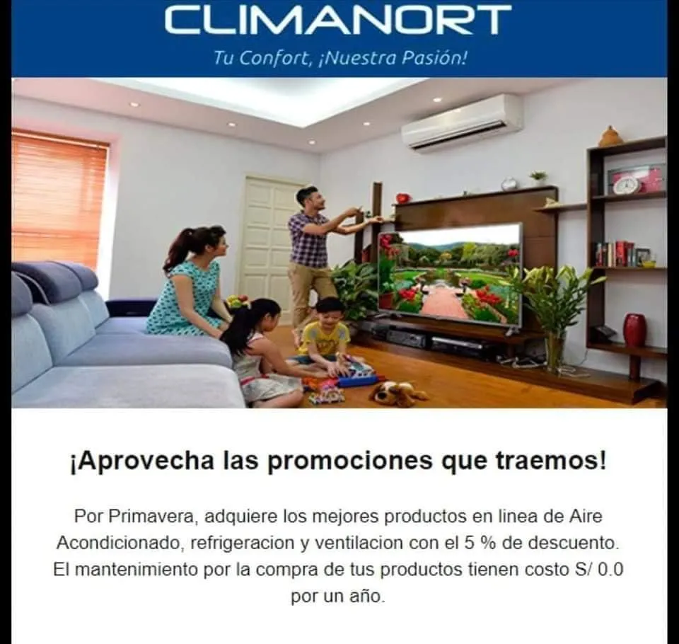 La imagen 1 de la Empresa AIRE ACONDICIONADO EN TRUJILLO - CLIMANORT